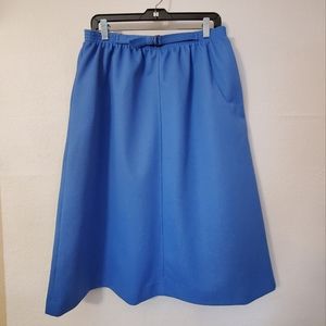 XL Vintage 1970's Blue Skirt